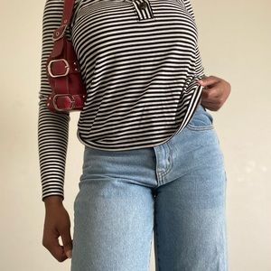 Striped Longsleeve Button Up Top